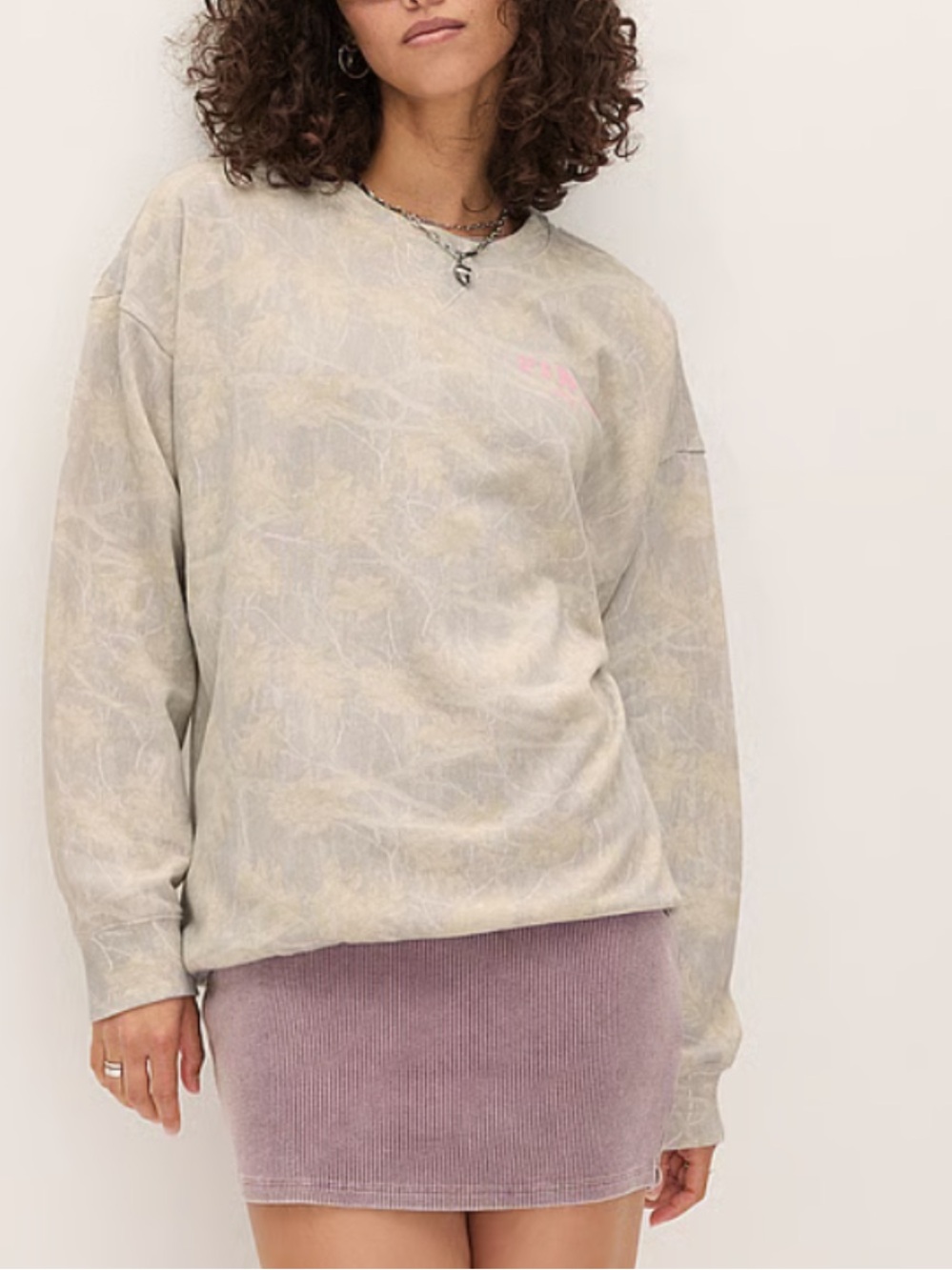 PINK Campus Fleece Oversized Crew
Sweatshirt